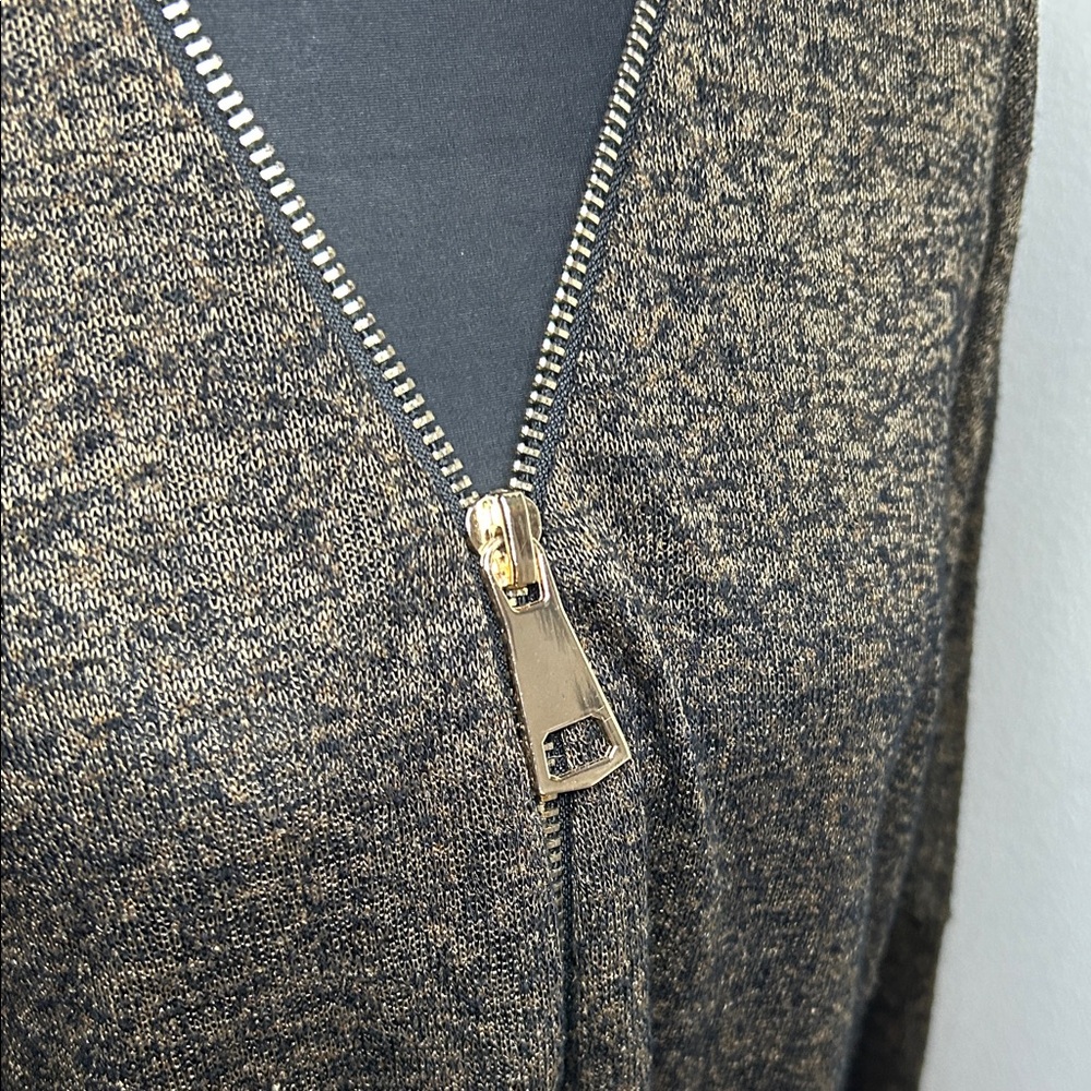 Joan Vass Black and Gold Dolman Sleeve small Blouse - Picture 2 of 9